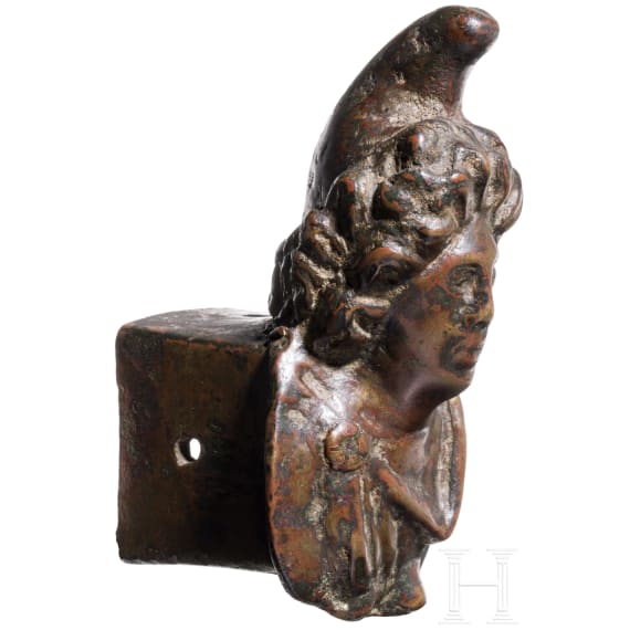 A Roman chariot fitting with a bust of Attis, 2nd &ndash; 3rd century A.D.