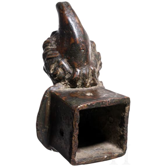 A Roman chariot fitting with a bust of Attis, 2nd &ndash; 3rd century A.D.