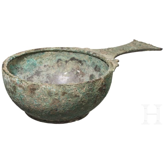 A Bronze casserole, Roman, 2nd century A.D.