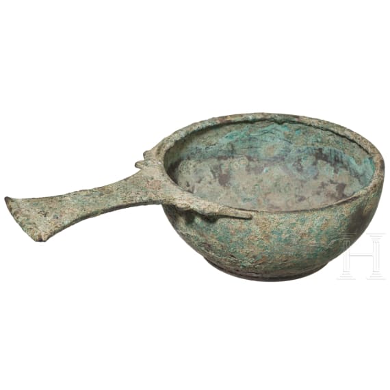 A Bronze casserole, Roman, 2nd century A.D.