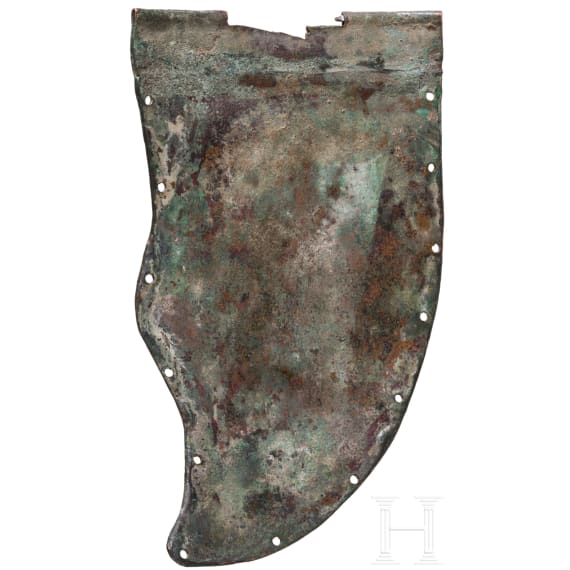 A copper Cheekpiece of a Late Antique Helmet, 4th Century A.D.