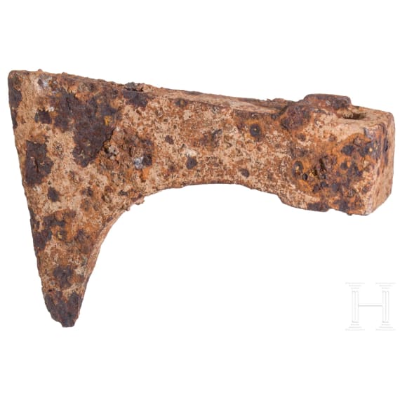 Heavy axe with rectangular tang flanges, Roman, 2nd to 3rd century
