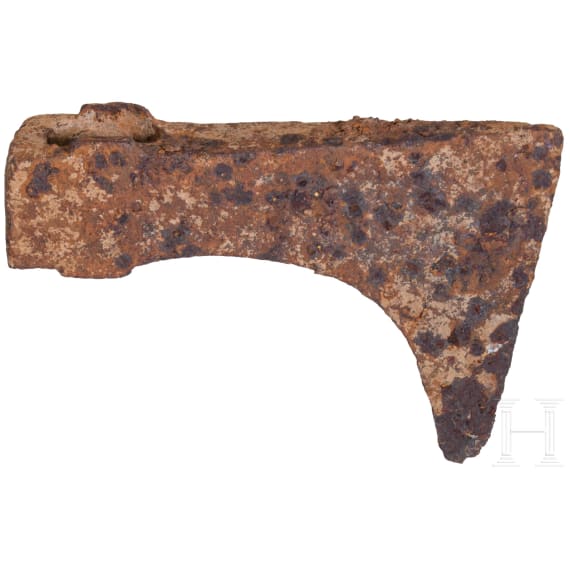 Heavy axe with rectangular tang flanges, Roman, 2nd to 3rd century