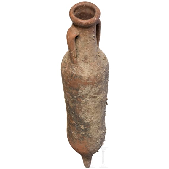 Late Roman amphora from North Africa (cylindrical body type), late 3rd &ndash; early 5th century A.D.