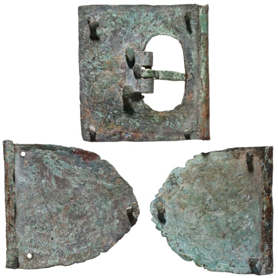 A late Roman belt fittings with chip-carved pattern, late 4th &ndash; early 5th century