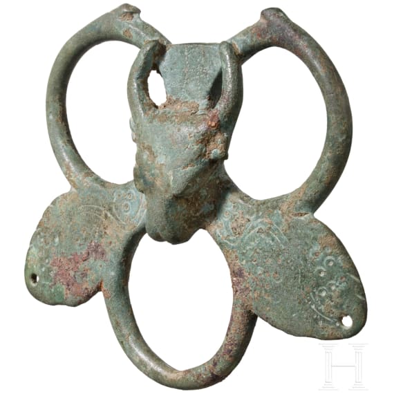 An early Byzantine strap junction with bull's head, 6th - 7th century
