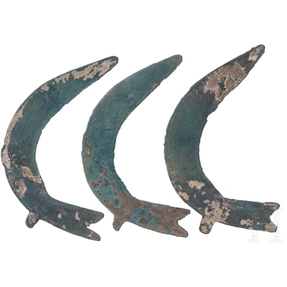 Three sickles, 11th - 10th century B.C.