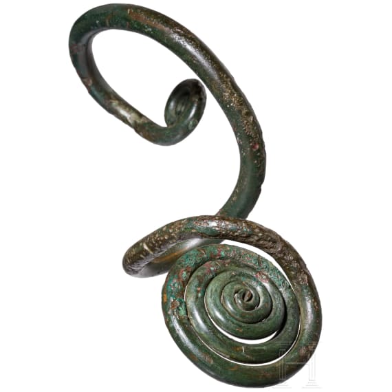 Heavy spiral ornament made of bronze, Middle Bronze Age of Southeastern Europe,16th&ndash;15th century BC.