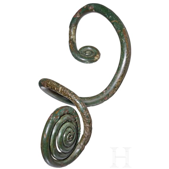 Heavy spiral ornament made of bronze, Middle Bronze Age of Southeastern Europe,16th&ndash;15th century BC.