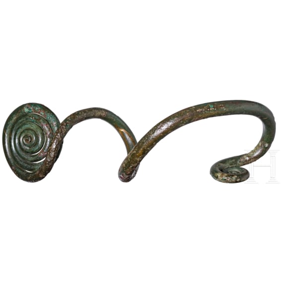 Heavy spiral ornament made of bronze, Middle Bronze Age of Southeastern Europe,16th&ndash;15th century BC.