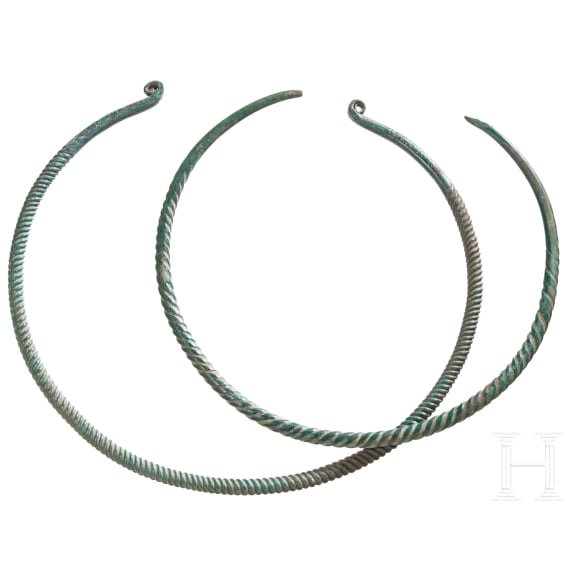 Two Late Bronze Age torcs from Central Europe, 12th-11th century B.C.