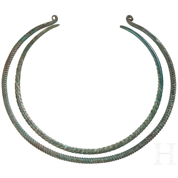 Two Late Bronze Age torcs from Central Europe, 12th-11th century B.C.