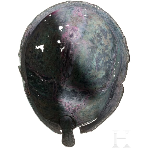 Modernes Pasticcio eines korinthischen Helms aus originalen Teilen verschiedener Helme zusammengesetzt