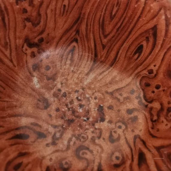 Koppchen in Holzoptik mit Qianlong-Marke, China, wohl 18. Jhdt.
