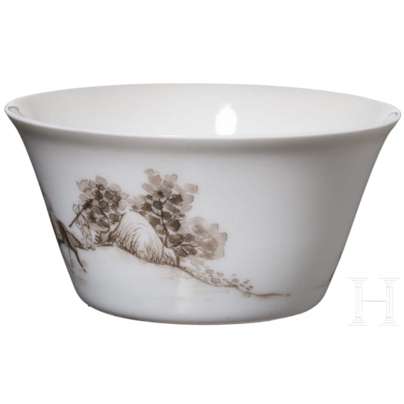 Koppchen mit Grisaillemalerei, China, wohl 18. Jhdt.