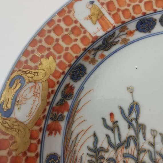 Famille-Rose-Export-Teller, China, wohl Qianlong-Periode (1735 - 1796)