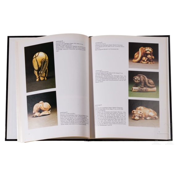 Neun B&uuml;cher zum Thema Netsuke und japanischem G&uuml;rtelschmuck