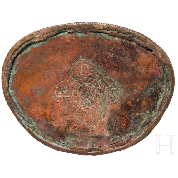 Buddha aus feuervergoldeter Bronze; Tibet, 18./19. Jhdt.