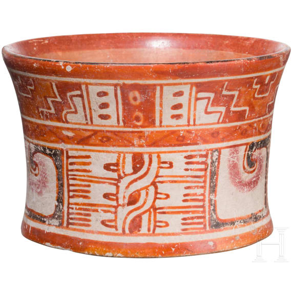 Pr&auml;kolumisches Gef&auml;&szlig; (Blutopfergef&auml;&szlig;), Guatemala, Tikal, Maya-Kultur, Klassische Periode, ca. 600 - 900 n. Chr.