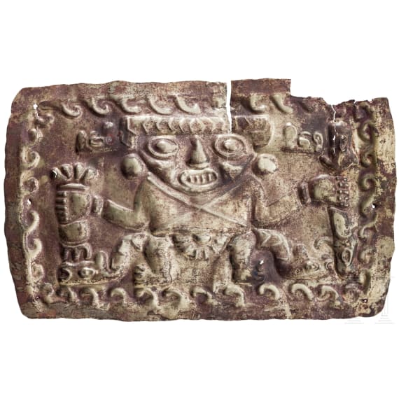 Pr&auml;kolumbische Tumbaga Gewandapplike, Peru, wohl Chimu-Kultur, 900 - 1500 n. Chr.