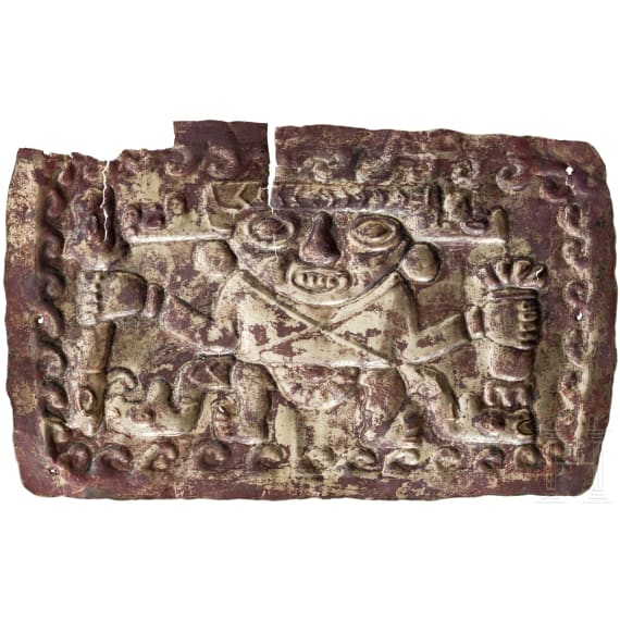 Pr&auml;kolumbische Tumbaga Gewandapplike, Peru, wohl Chimu-Kultur, 900 - 1500 n. Chr.
