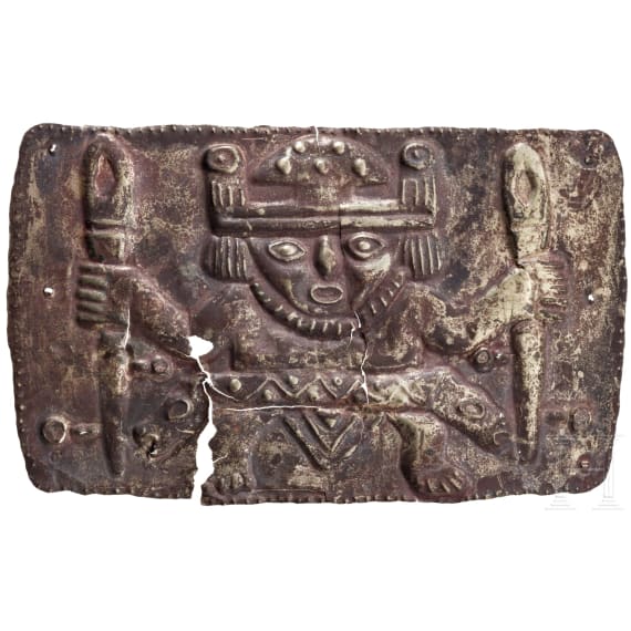 Pr&auml;-Kolumbische Tumbaga-Gewandapplike, Peru, wohl Chimu-Kultur, 900 - 1500 n. Chr.