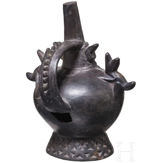 Pr&auml;kolumbisches Figurengef&auml;&szlig;, Peru, Lambayeque, Chimu-Kultur, wohl 11. - 15. Jhdt.