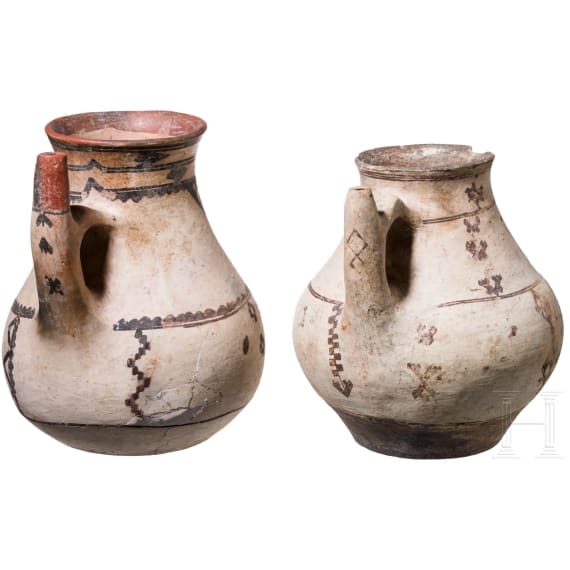 Zwei pr&auml;kolumbische Gef&auml;&szlig;e, Peru, wohl Chancay, 1200 - 1500 n. Chr.