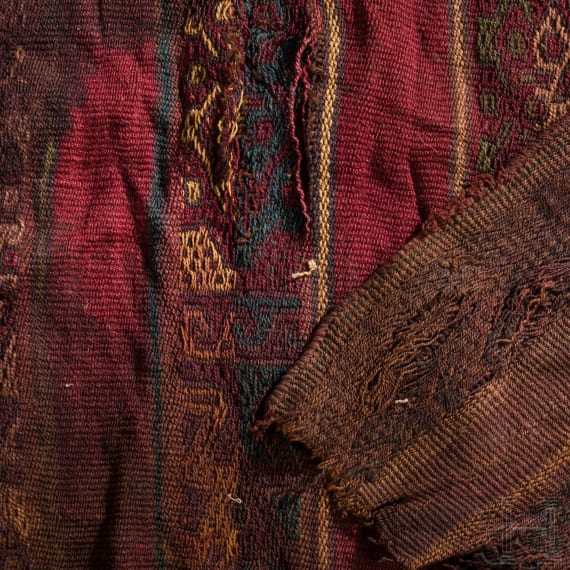 Konvolut Pr&auml;kolumbische Textilfragmente, Peru, Chancay, wohl 1200 - 1465 n. Chr.