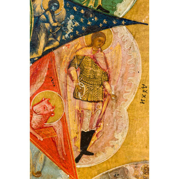 Ikone mit der Gottesmutter &bdquo;unverbrennbarer Dornbusch", Russland, 19. Jhdt.