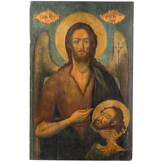 A large icon showing Saint John the forerunner, Greece, 19th century