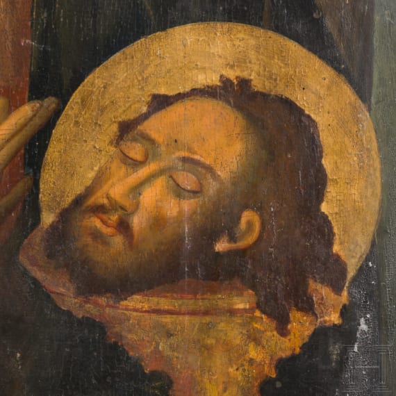 A large icon showing Saint John the forerunner, Greece, 19th century