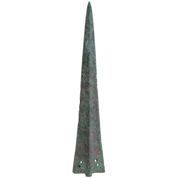 A bronze dagger blade, Luristan, late 2nd millenium B.C.