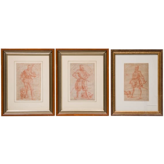 Six red chalk drawings after Giovanni Battista Fontana, circa 1735