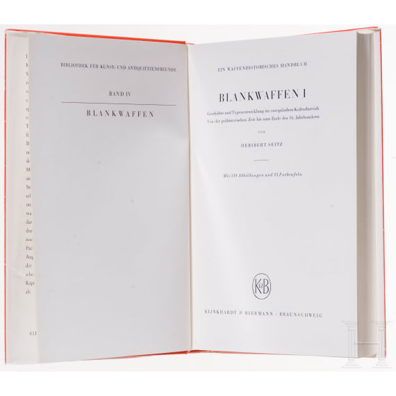 Seitz, Heribert: Edged Weapons, Vol. I + II, W&uuml;rzburg 1965/68