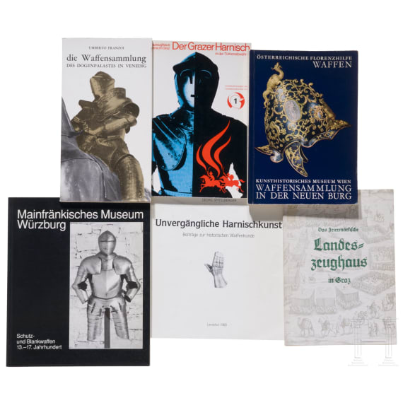 Six books on the subject of ancient weapons and armour