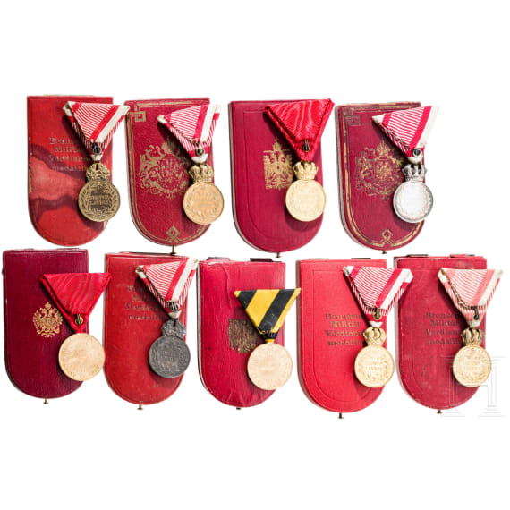 Seven Signum Laudis medals and two Signum Laboris medals