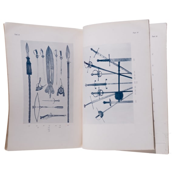 Three auction catalogs on the subject of antique weapons, 1912