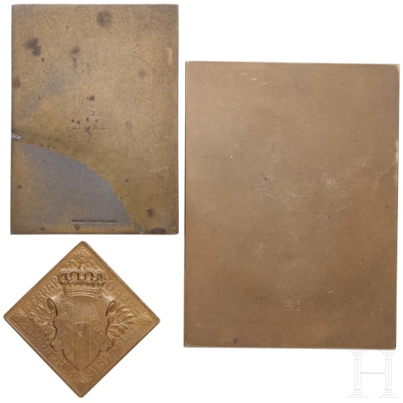 Three metal plaques of the House of Habsburg, 1912 - 1918