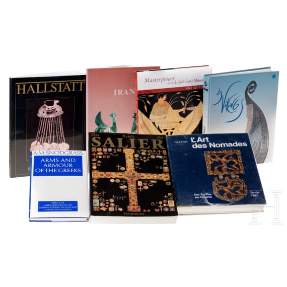Seven books and catalogues on archeology