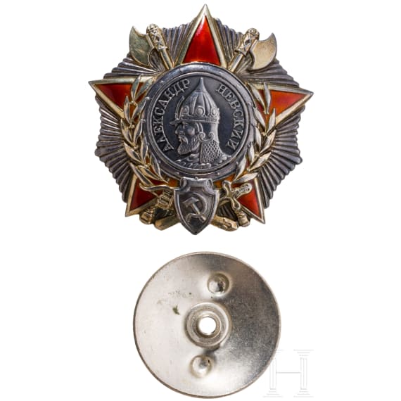 A group of six Russian orders and one medal, complete with award booklet, circa 1943
