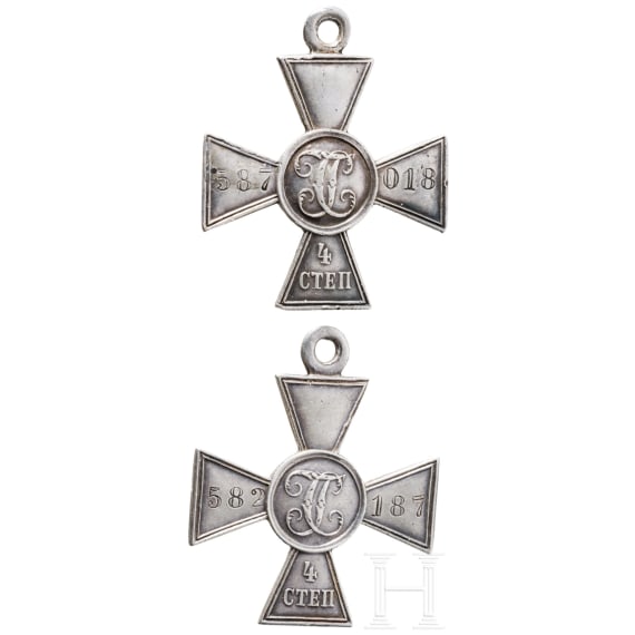 Two Russian St. George Crosses, 4th Class