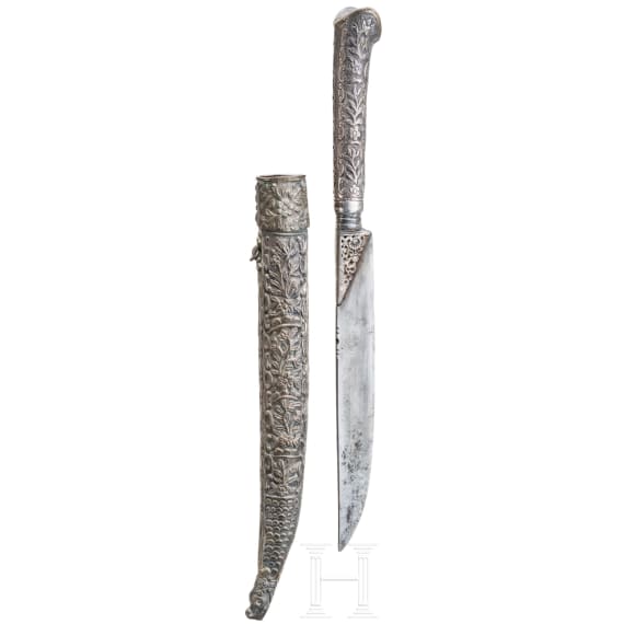 A silver-mounted bicak, Ottoman circa 1800