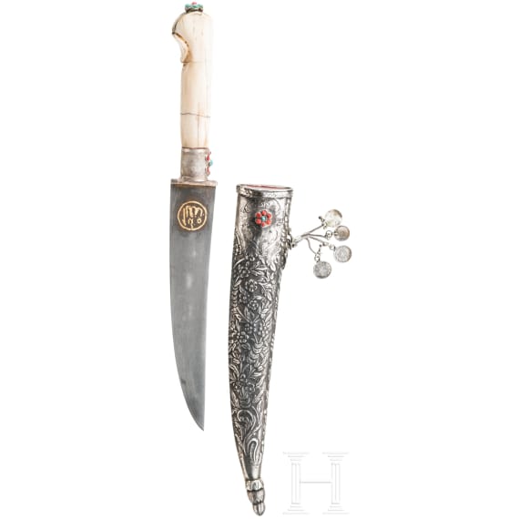 A silver mounted Ottoman Khandjar, 1st half of the 19th century
