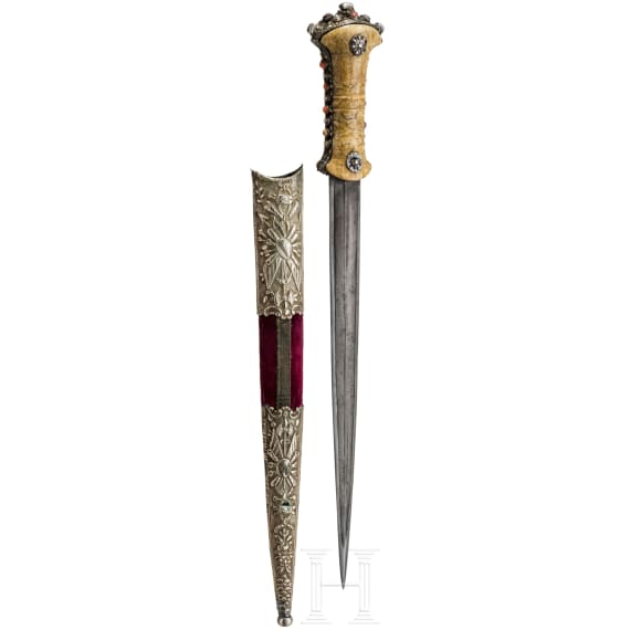 An Ottoman spearhead dagger, circa 1800