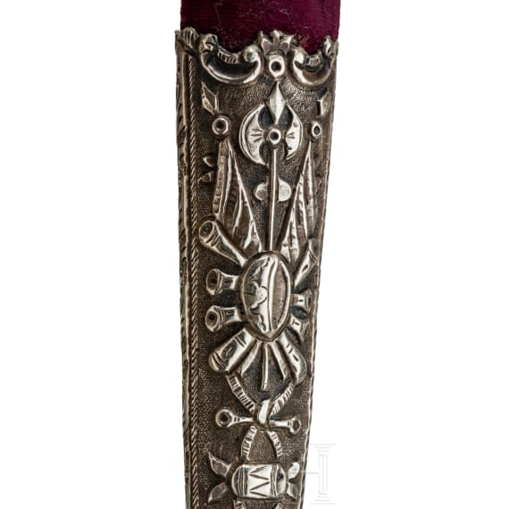 An Ottoman spearhead dagger, circa 1800