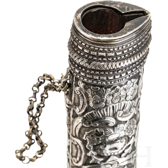A silver mounted Ottoman Yatagan, dated 1787