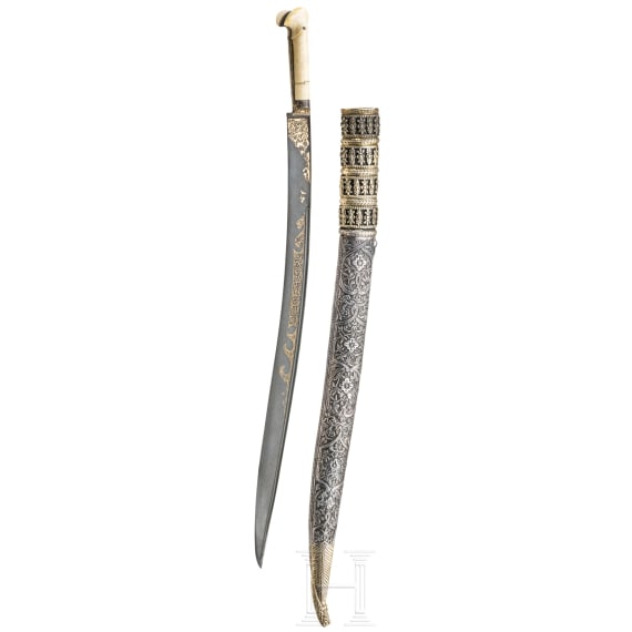 An Ottoman yatagan with wootz blade, late 18th century