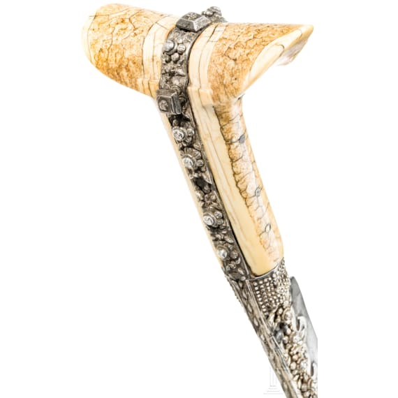 An Ottoman silver mounted Yatagan, dated 1817