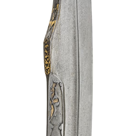 Bedeutender osmanischer Kilij mit geschnittener Wooz-Klinge, Istanbul, um 1800